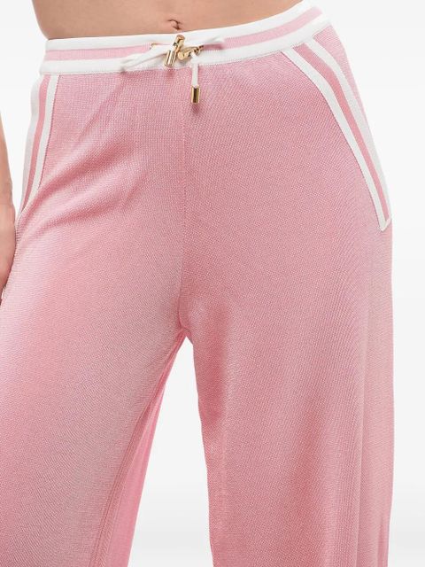 Balmain side-stripe elastic-waistband trousers - Pink