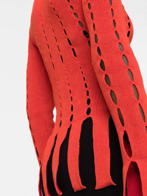 AMBUSH cut-out knitted top - Orange