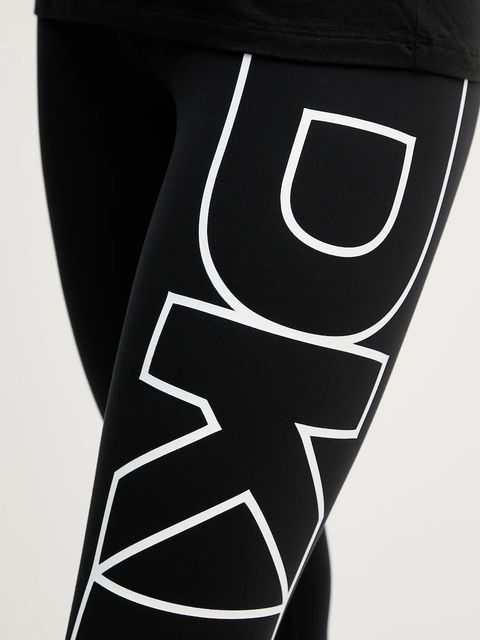 Dkny legginsy damskie kolor czarny z nadrukiem DP4P3453