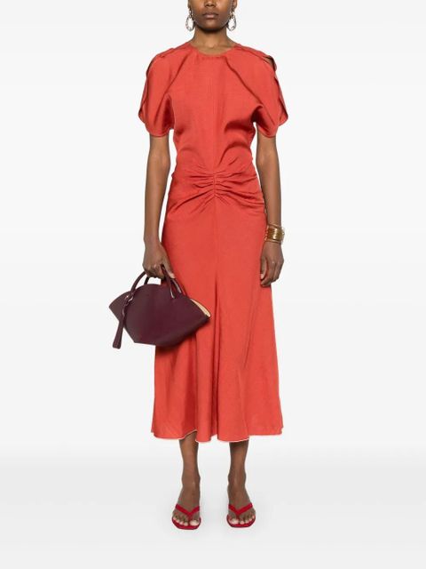 Victoria Beckham draped dress - Red