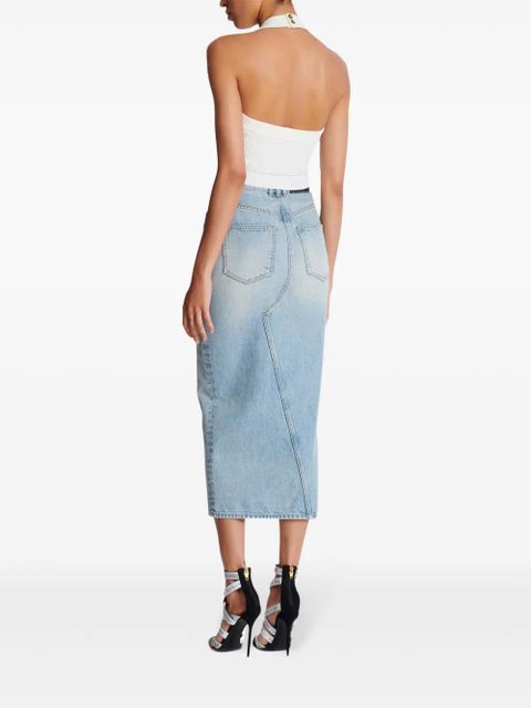 Balmain ribbed halterneck top - White - zdjęcie produktu nr 2