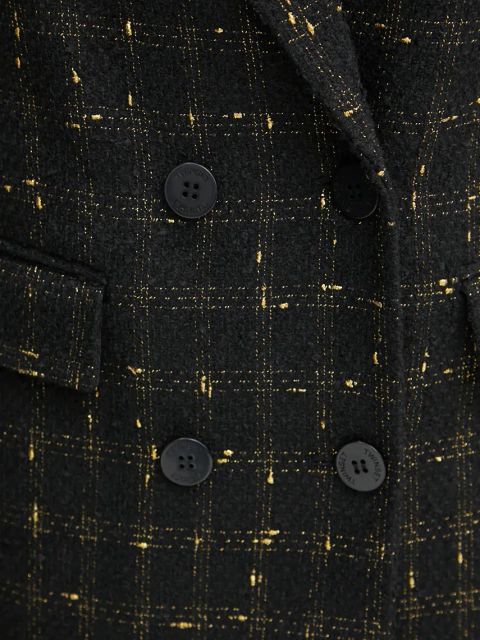 Twinset płaszcz damski kolor czarny przejściowy 242TT2151