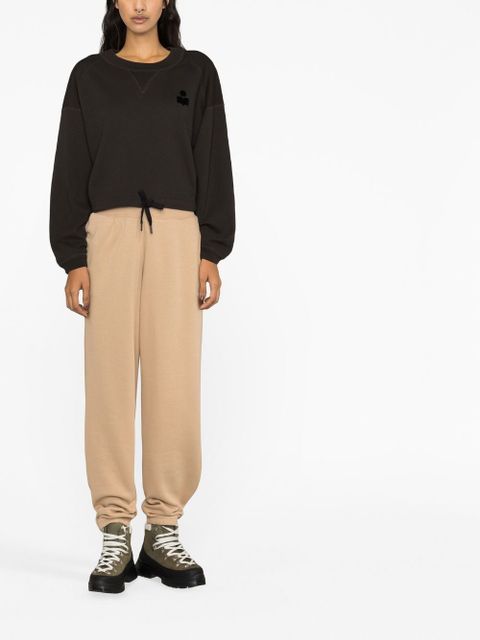 MARANT ÉTOILE Margo flocked-logo sweatshirt - Black