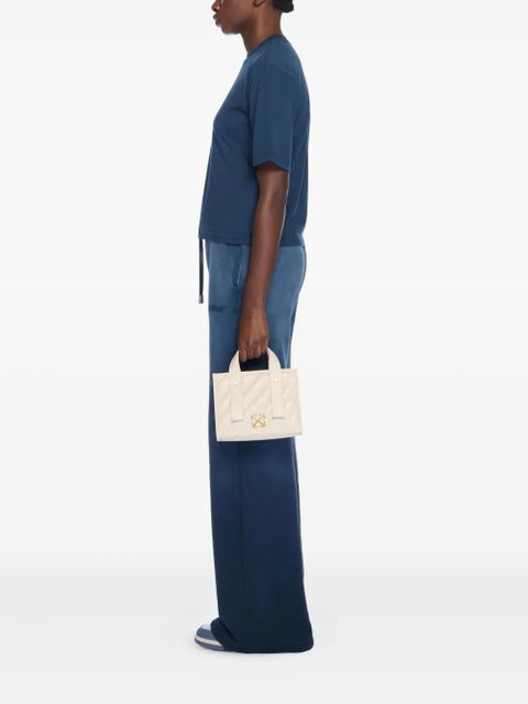 Off-White quilted leather tote bag - Neutrals