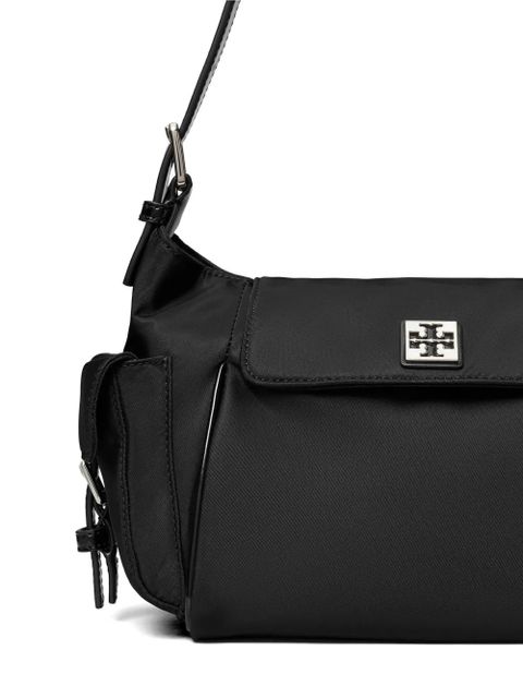 Tory Burch logo-plaque pocket-detail shoulder bag - Black