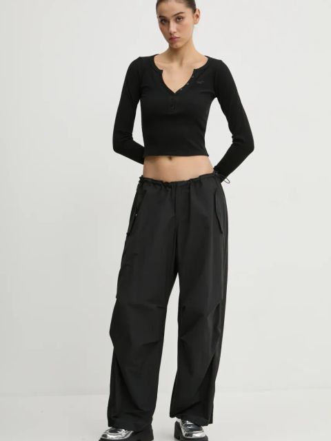 Hollister Co. longsleeve damski kolor czarny KI339-3684