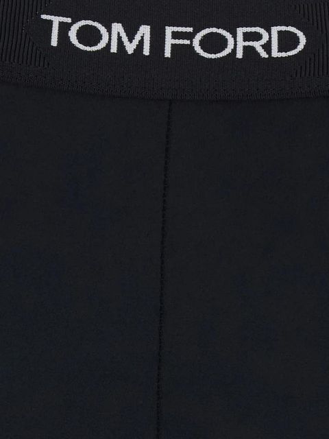 TOM FORD logo-waistband leggings - Black