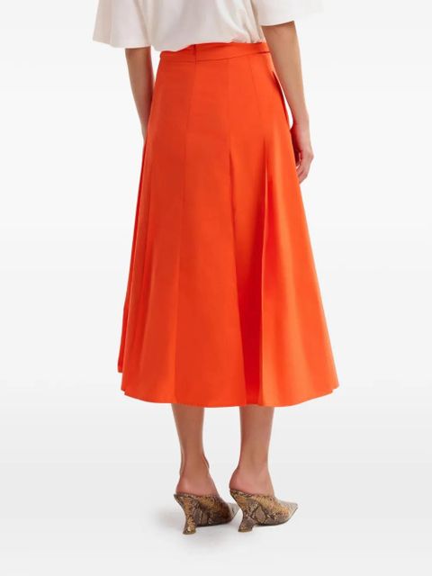 Essentiel Antwerp zip-fastening A-line midi skirt - Orange