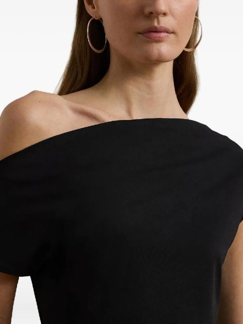 Lauren Ralph Lauren asymmetric one-shoulder top - Black