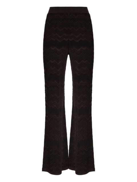 Missoni zigzag-pattern flared trousers - Brown - zdjęcie produktu nr 1