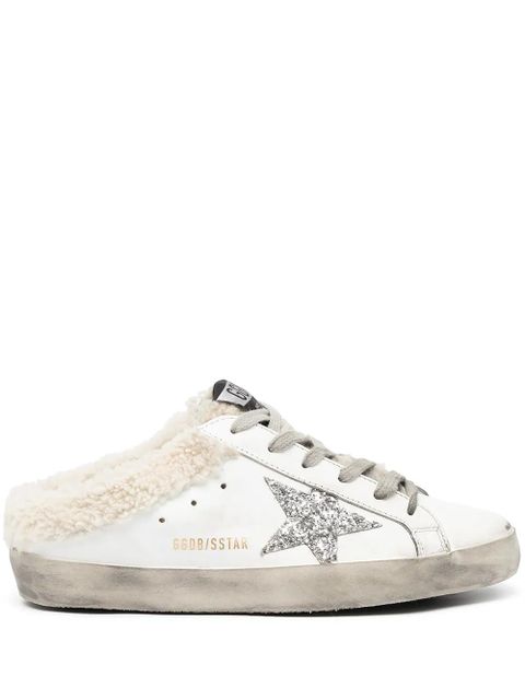 Golden Goose Super-Star Sabot shearling-lined sneakers - White - zdjęcie produktu nr 1