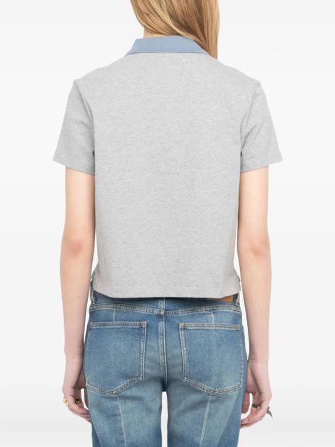 Zadig&Voltaire wings detail polo top - Grey