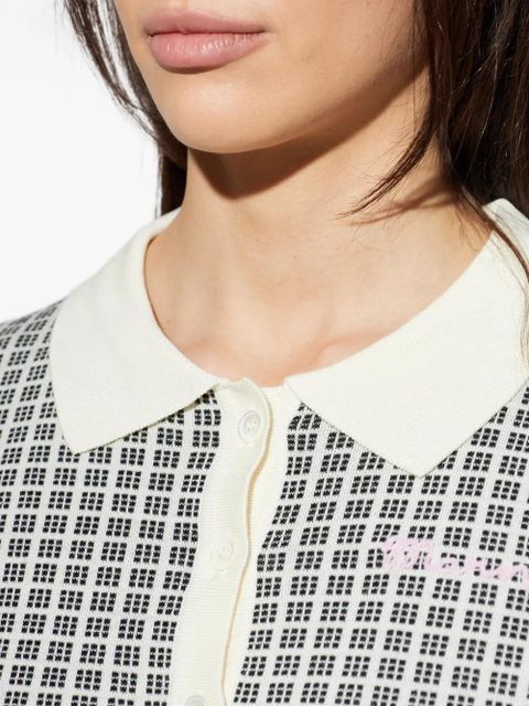 Marni patterned polo top - Neutrals