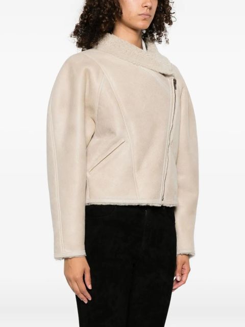 ISABEL MARANT Blondine zip-front shearling jacket - Neutrals