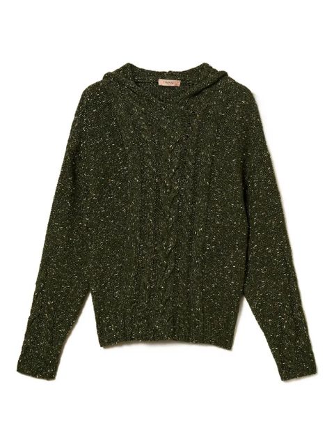 TWINSET cable-knit hooded sweater - 12930 MUL. - zdjęcie produktu nr 1