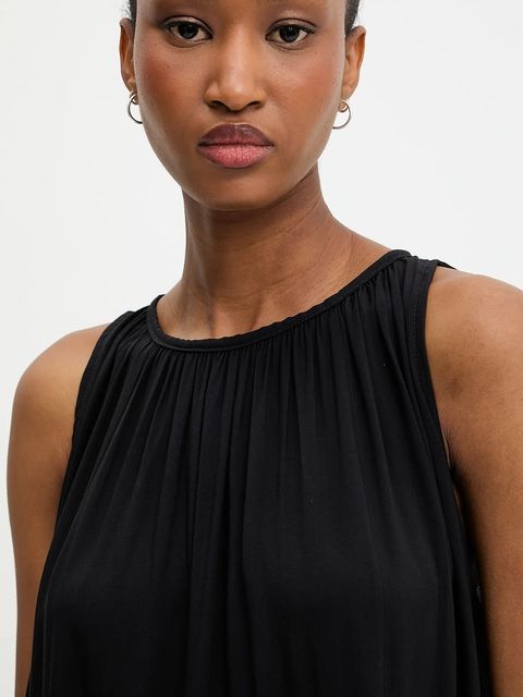 Answear.LAB sukienka kolor czarny maxi rozkloszowana