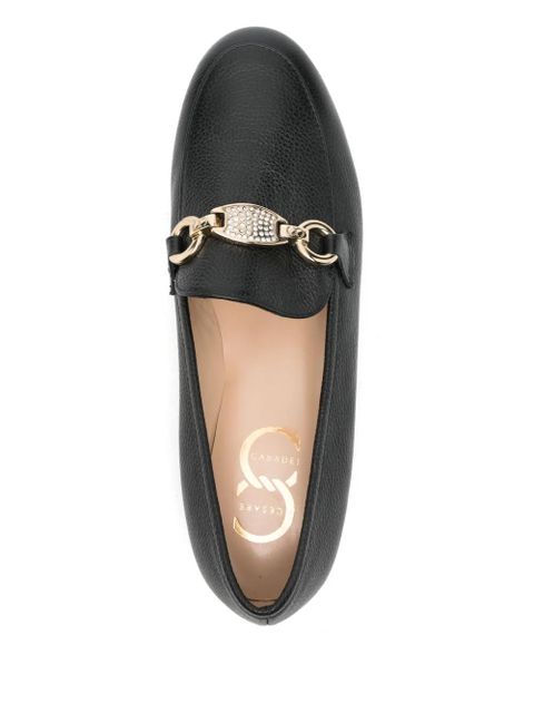 Casadei leather loafers - Black