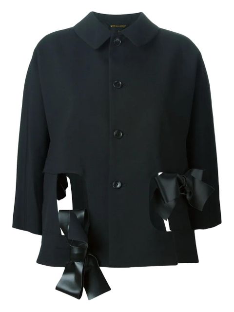 Comme Des Garçons bow-detail button-fastening jacket - Black - zdjęcie produktu nr 1