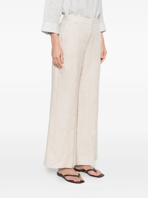 Weekend Max Mara Malizia pressed-crease pallazo pants - Neutrals