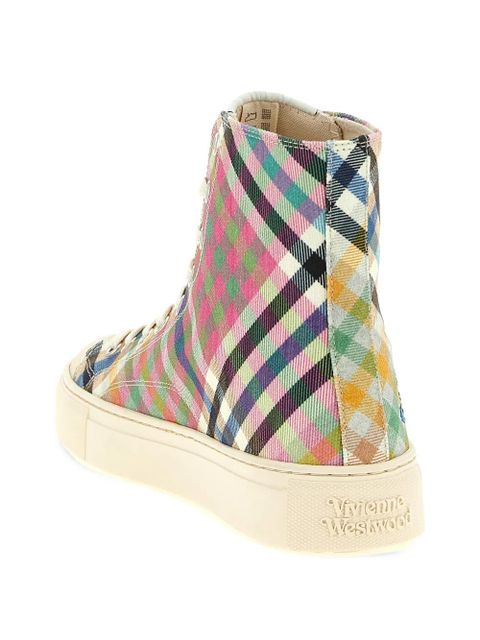Vivienne Westwood Heather tartan Orb sneakers - Pink