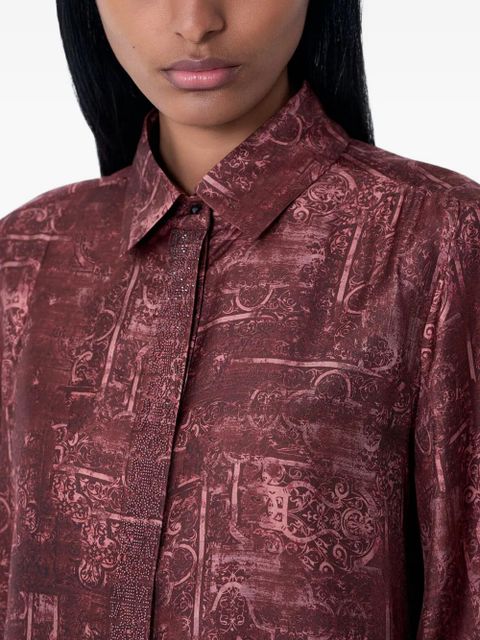 Max Mara printed silk shirt - Red