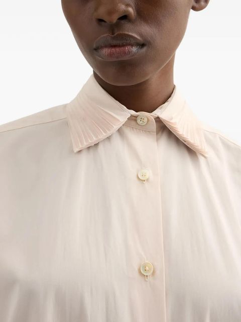 Jil Sander pleated lightweight midi shirt dress - Pink