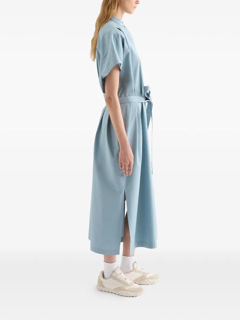 Jil Sander Poplin belted cotton dress - Blue - zdjęcie produktu nr 2