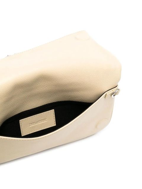 Zadig&Voltaire Rock logo-plaque leather clutch - Neutrals