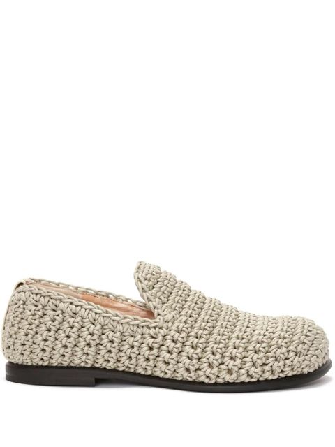 JW Anderson crochet moccasin loafers - Neutrals - zdjęcie produktu nr 1