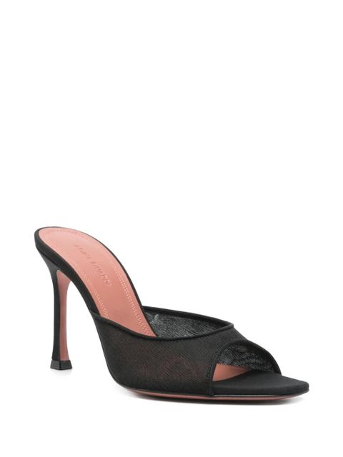Amina Muaddi 100mm peep-toe sandals - Black