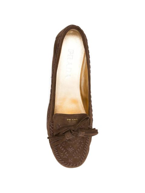 Prada tassel-detail loafers - Brown