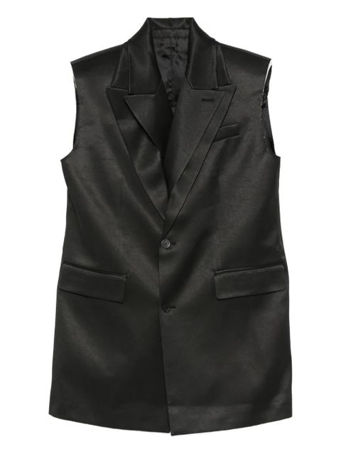 Jean Paul Gaultier sleeveless satin sleeveless blazer - Black - zdjęcie produktu nr 1