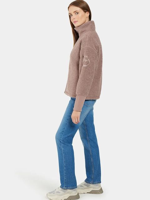 Didriksons bluza MELLA damska kolor brązowy gładka 505446