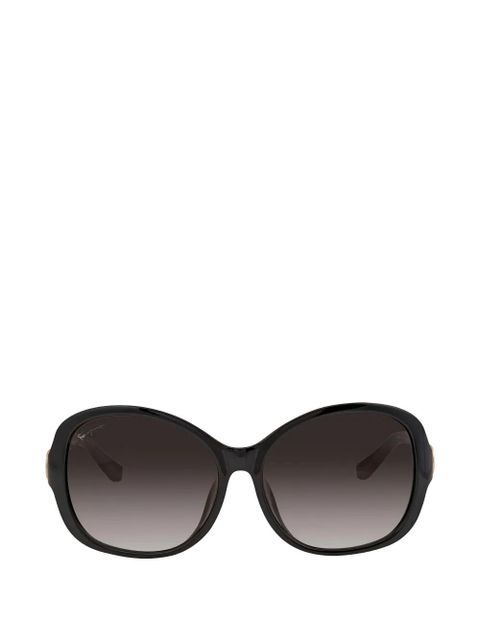 Ferragamo full rim oval-frame sunglasses - Black - zdjęcie produktu nr 1