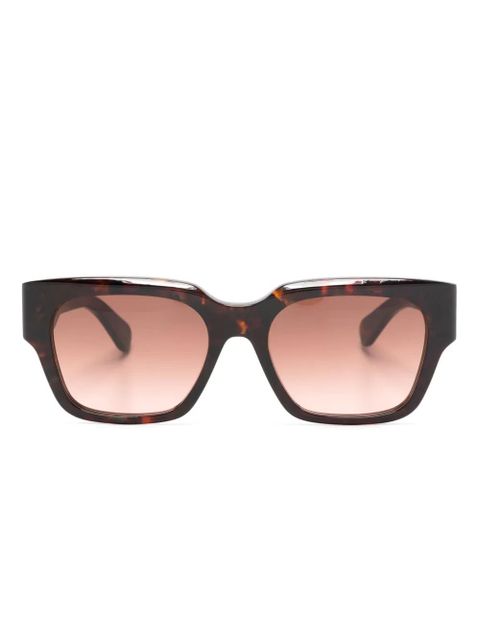 Chloé Eyewear logo-print square-frame sunglasses - Brown - zdjęcie produktu nr 1