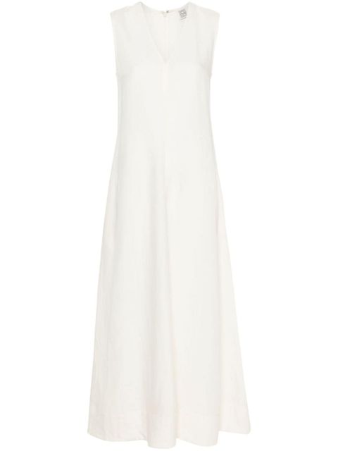 TOTEME V-neck flared maxi dress - White