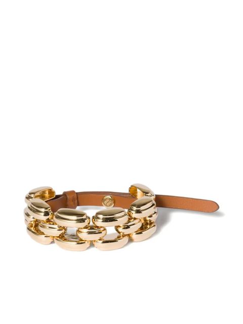 Miu Miu leather-link bracelet - F0C1U Gold/Silver - zdjęcie produktu nr 2