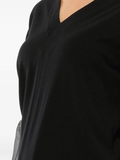 Givenchy deep v-neck top - Black