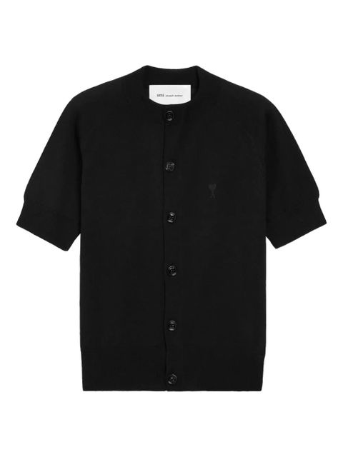 AMI Paris Ami De Coeur short-sleeves cardigan - Black - zdjęcie produktu nr 1
