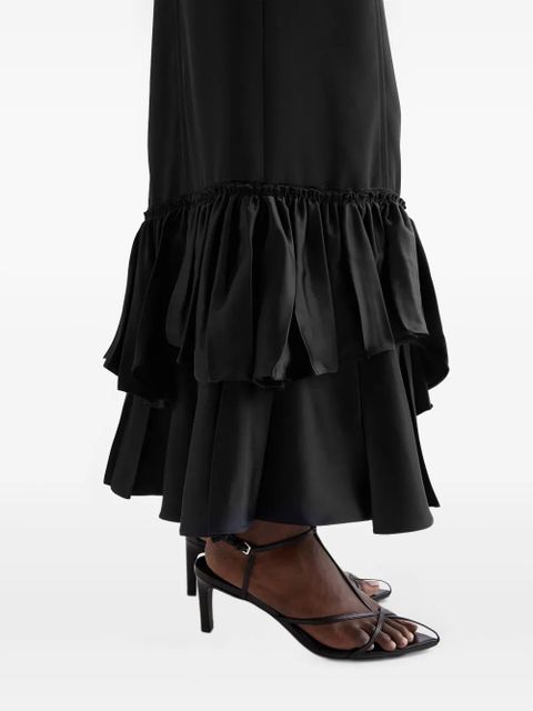 Jil Sander bottom-ruffles dress - Black