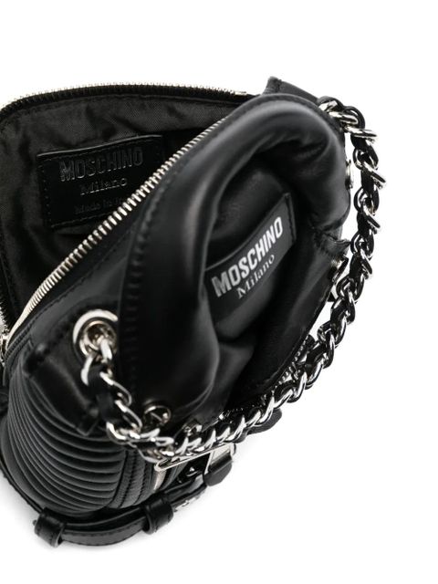 Moschino Biker leather backpack - Black