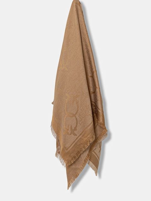 Pinko chusta damska kolor brązowy wzorzysta 106017 A2ZH - zdjęcie produktu nr 1