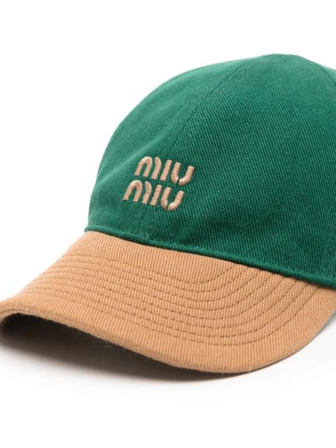 Miu Miu Drill baseball cap - Green