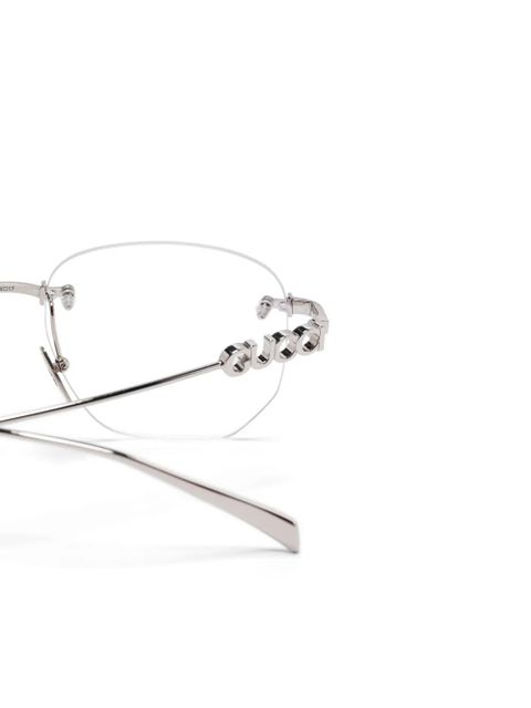 Gucci Eyewear rimless-lenses glasses - Silver
