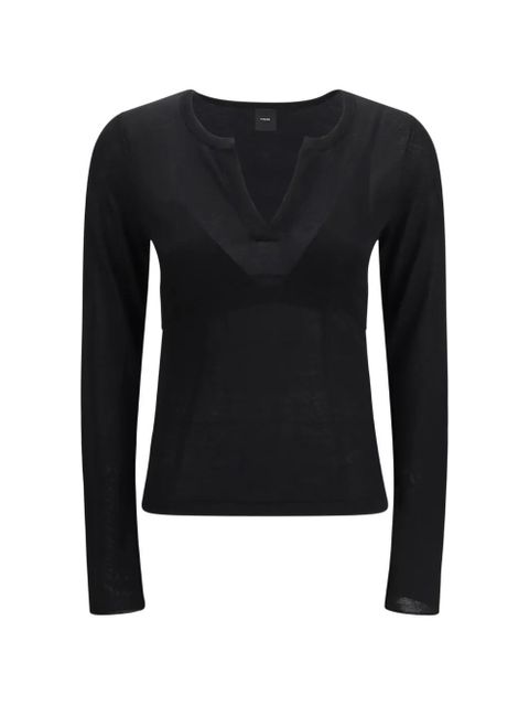 PINKO V-neck seraflino top - Black - zdjęcie produktu nr 1