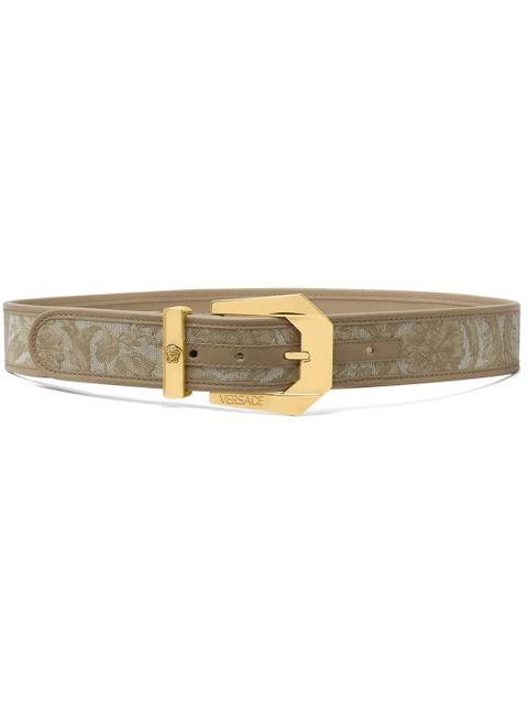Versace Medusa Heritage buckle Barocco-jacquard belt - Neutrals - zdjęcie produktu nr 1