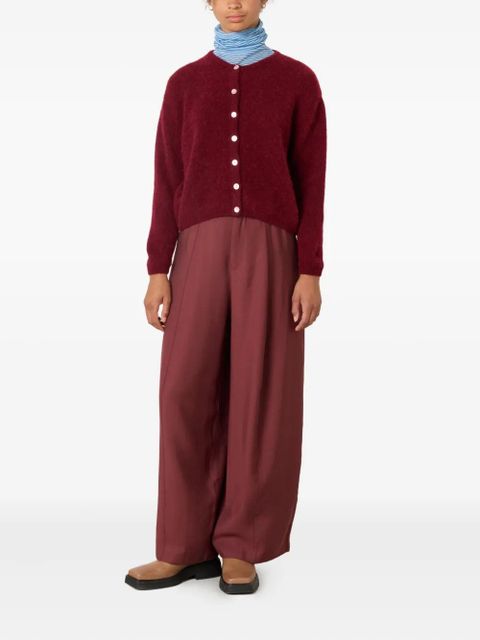 American Vintage Vitow button ribbed cardigan - Red - zdjęcie produktu nr 2