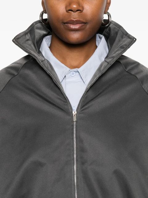 The Frankie Shop zip-front raglan-sleeve jacket - Grey