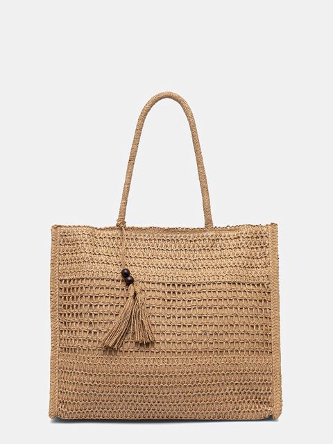 Answear.LAB torebka shopper damska pleciona - zdjęcie produktu nr 1