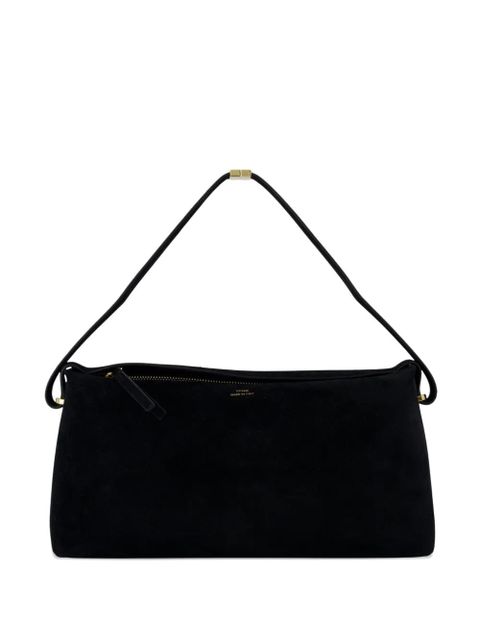 TOTEME Scoop suede zip-fastening shoulder bag - Black - zdjęcie produktu nr 1